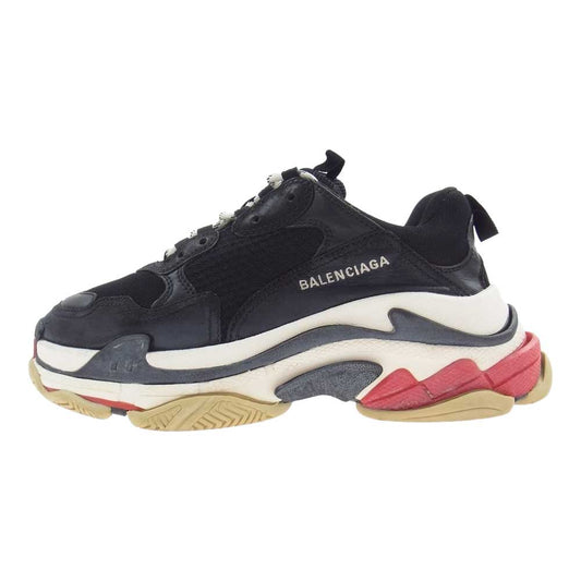 BALENCIAGA バレンシアガ 512175 TRIPLE S TRAINERS トリプルS トリプルソール レースアップ ローカット スニーカー ブラック系 27.0cm【中古】