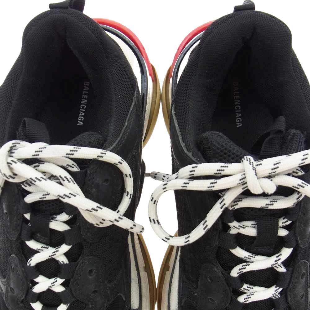 BALENCIAGA バレンシアガ 512175 TRIPLE S TRAINERS トリプルS トリプルソール レースアップ ローカット スニーカー ブラック系 27.0cm【中古】