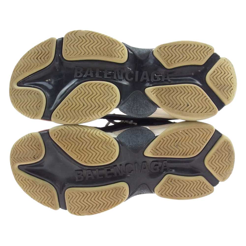 BALENCIAGA バレンシアガ 512175 TRIPLE S TRAINERS トリプルS トリプルソール レースアップ ローカット スニーカー ブラック系 27.0cm【中古】
