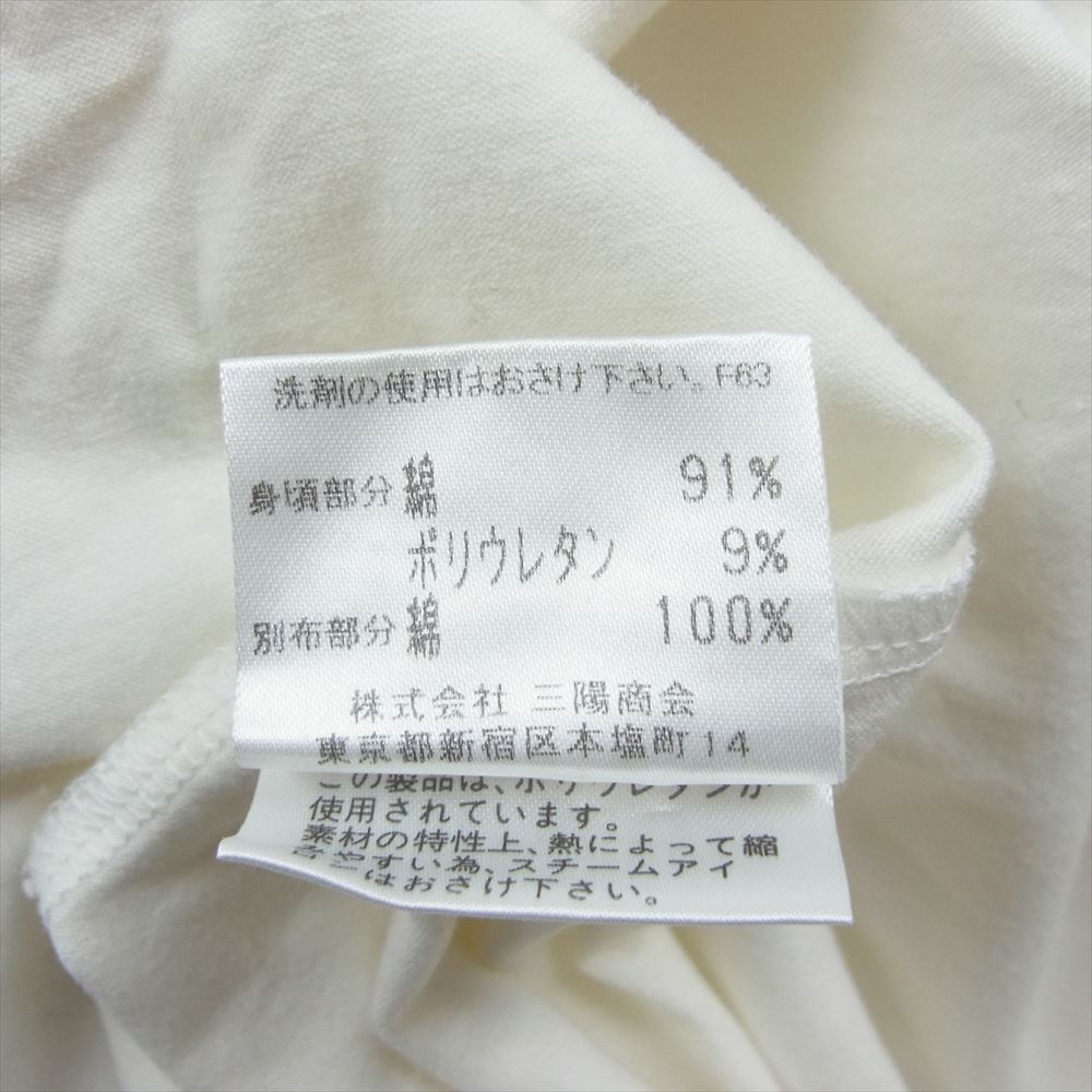 BURBERRY LONDON バーバリー ロンドン 襟 袖 ノバチェック ストレッチ 半袖 ポロ シャツ ホワイト系 2【中古】