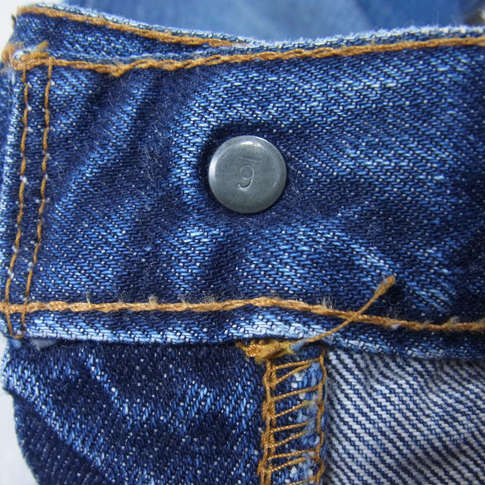 Levi's リーバイス 70s 501 66前期 BigE 両面BigE 刻印6 フライボタン通常R 裾チェーンステッチ オリジナルレングス インディゴブルー系 表記なし(W34程度)【中古】