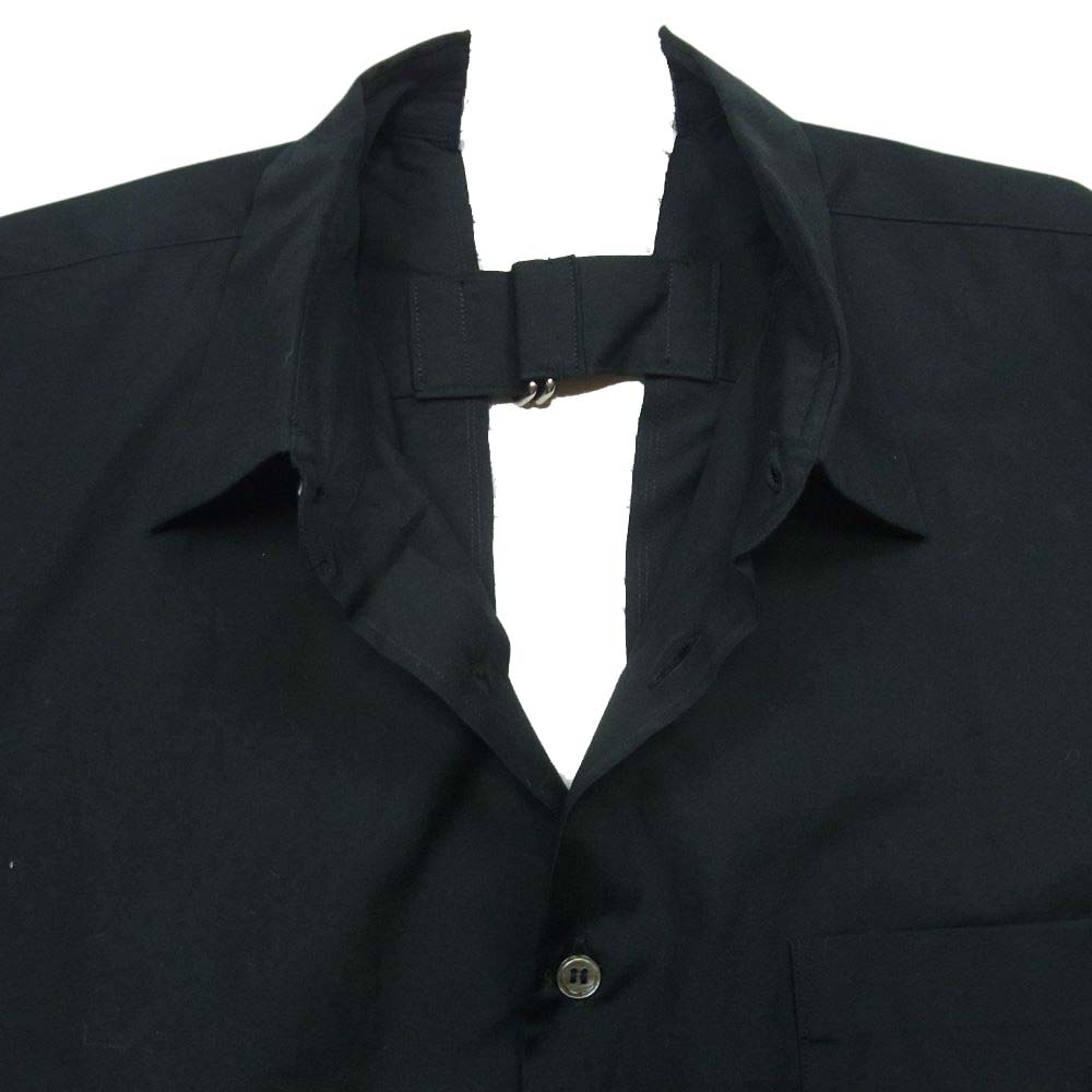 COMME des GARCONS HOMME PLUS コムデギャルソンオムプリュス AD2016 PT-B015 背中開き ベルト デザイン カットアウト 長袖 シャツ ブラック系 XS【中古】