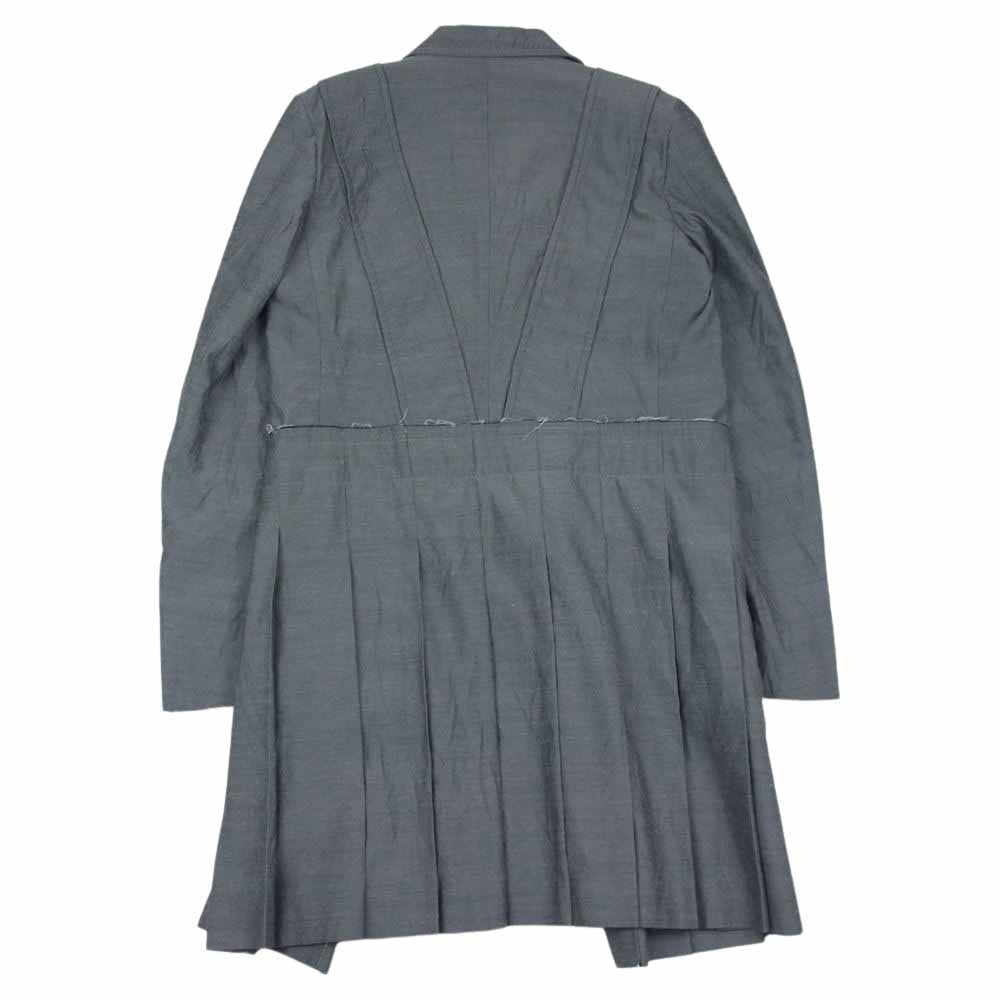 COMME des GARCONS コムデギャルソン AD2019 1E-J031  BLACK ブラック 製品洗い プリーツ 切替 ドッキング 変形 テーラードジャケット グレー系 M【中古】