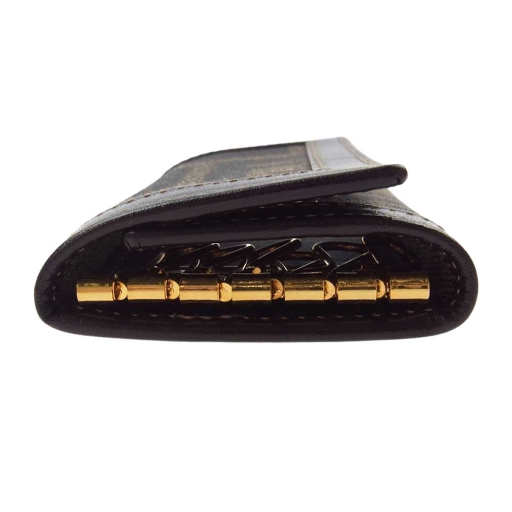 FENDI フェンディ 2270-10163-089 ズッカ 6連 レザー キーケース ダークブラウン系【美品】【中古】