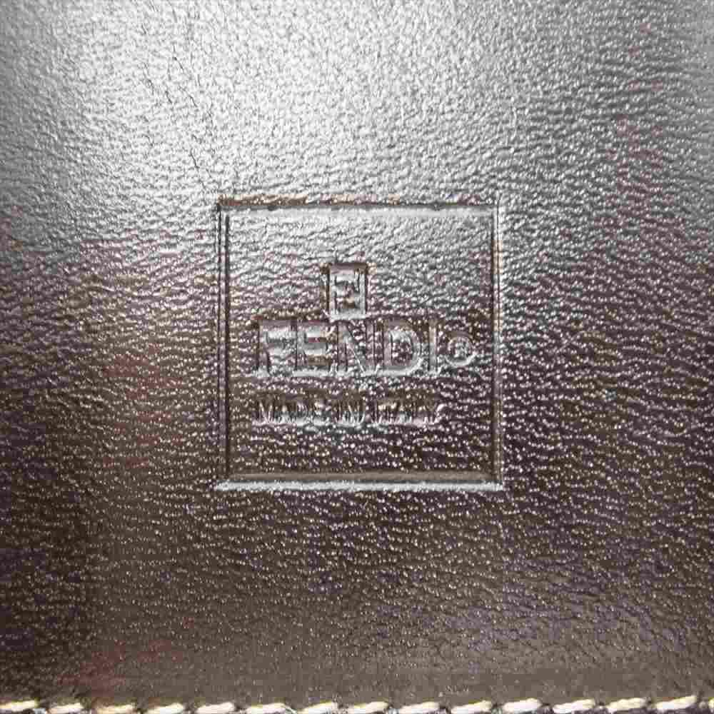 FENDI フェンディ 2270-10163-089 ズッカ 6連 レザー キーケース ダークブラウン系【美品】【中古】