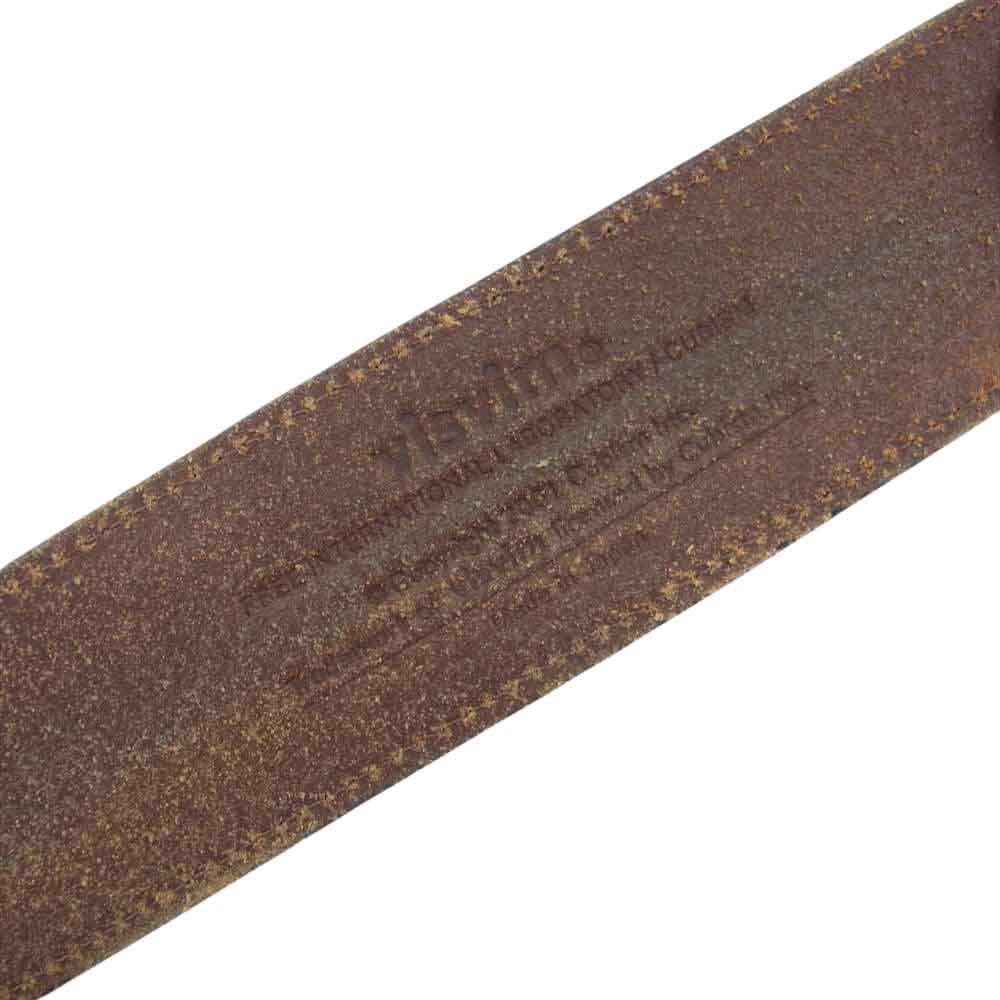 VISVIM ビズビム PLAIN BELT VEGGIE SUEDE スエード プレーン レザー ベルト ブルー系【中古】