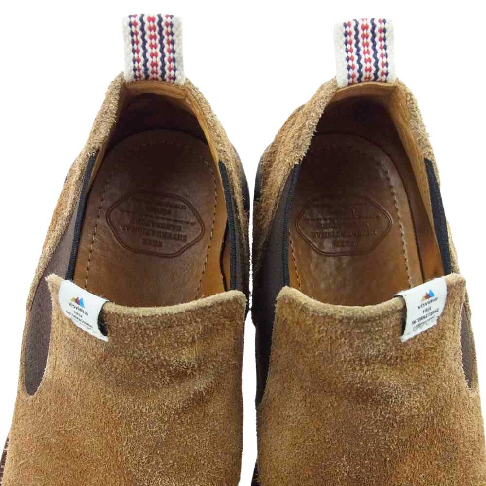 VISVIM ビズビム V10007308-03 GORNERGRAT FOLK フォーク スエード サイドゴア ロー ブーツ ブラウン系 US 9【中古】