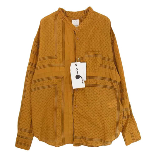 VISVIM ビズビム 0120105011005 20SS KAFKA L/S BANDANA P.W.N.D. カフカ バンダナ スタンドカラー 長袖 シャツ イエロー系 2【中古】