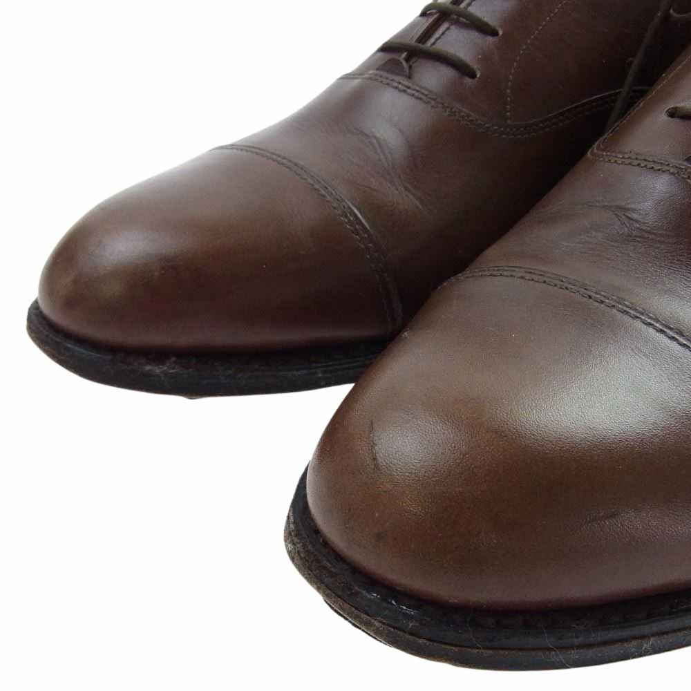 クリススペンサー 英国製 キャップトゥ レザー ビジネス シューズ ブラウン系【中古】