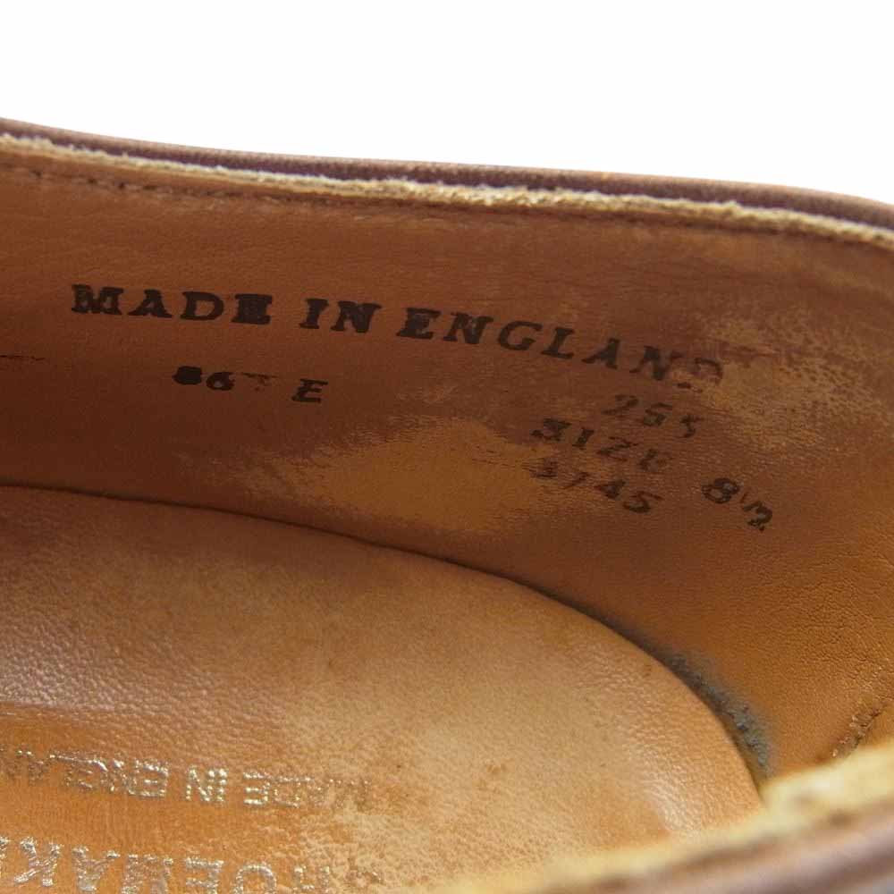 クリススペンサー 英国製 キャップトゥ レザー ビジネス シューズ ブラウン系【中古】
