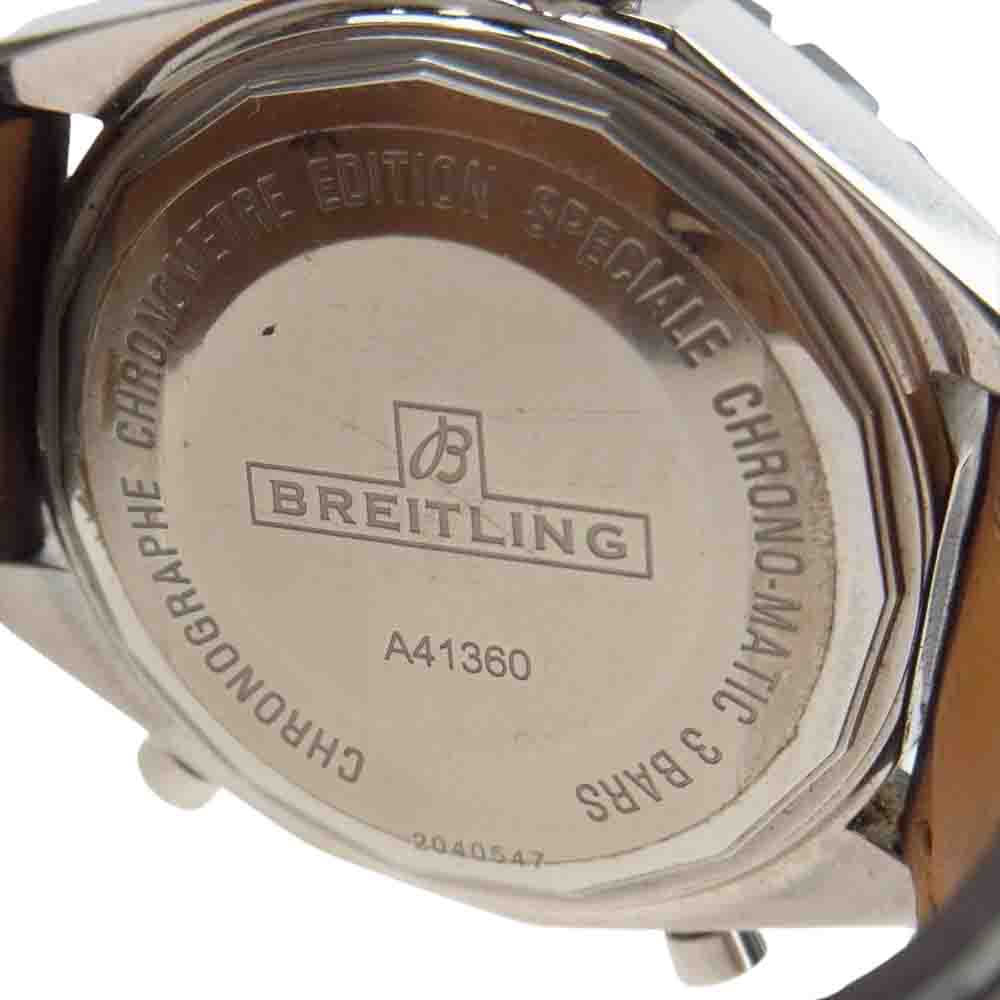 BREITLING ブライトリング A41360 ナビタイマー クロノマティック クロノグラフ 自動巻 オートマチック 時計 ウォッチ シルバー系【中古】