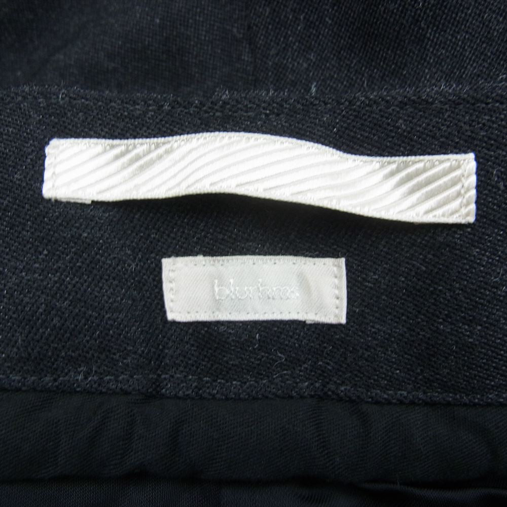 ブラームス BHS22F010B WOOL RAMIE SUPER WIDE SLACKS ウール ラミー スーパー ワイド スラックス パンツ ネイビー系 4【中古】