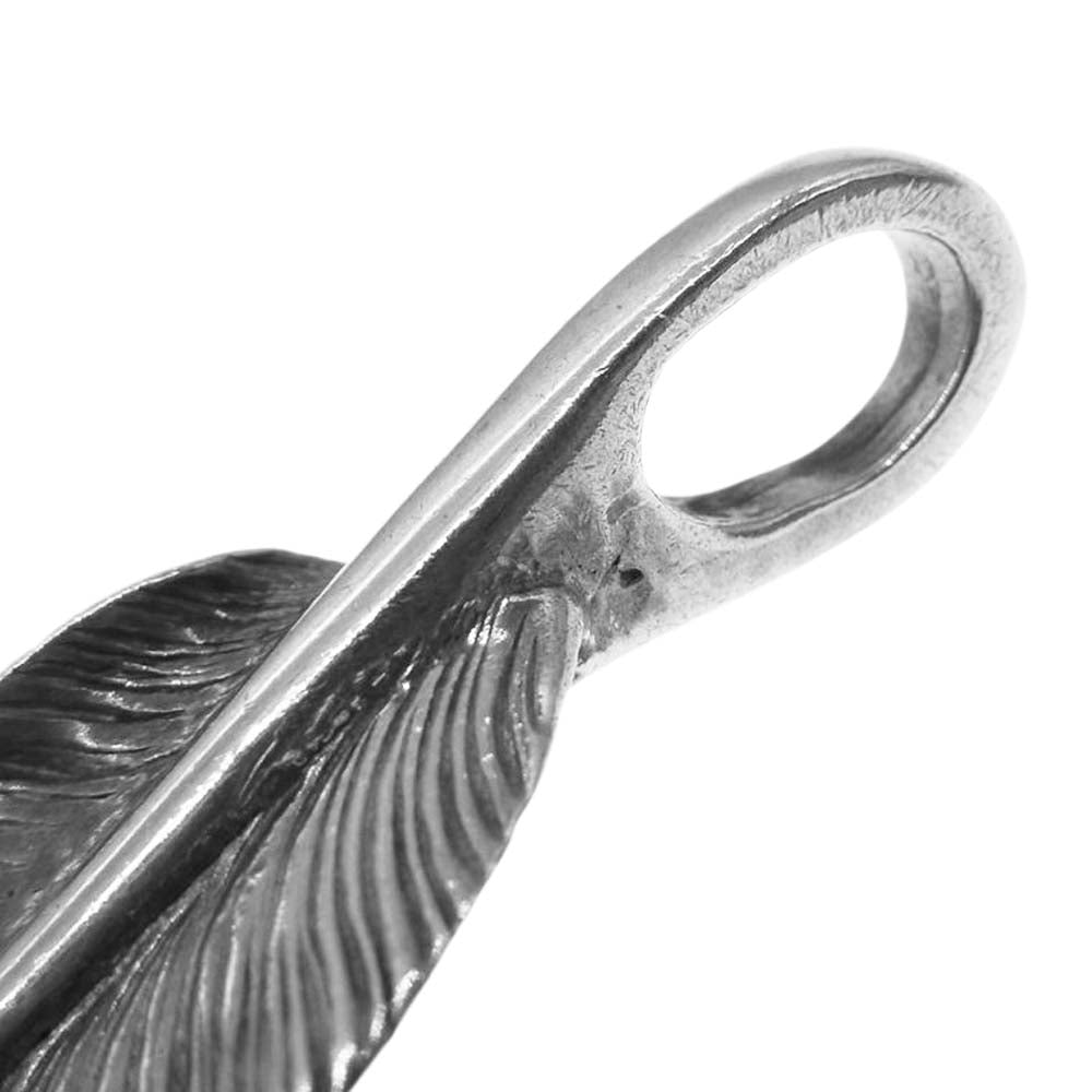 ARIZONA FREEDOM アリゾナフリーダム 全銀 フェザー 左向き ペンダントトップ 60mm シルバー系【中古】