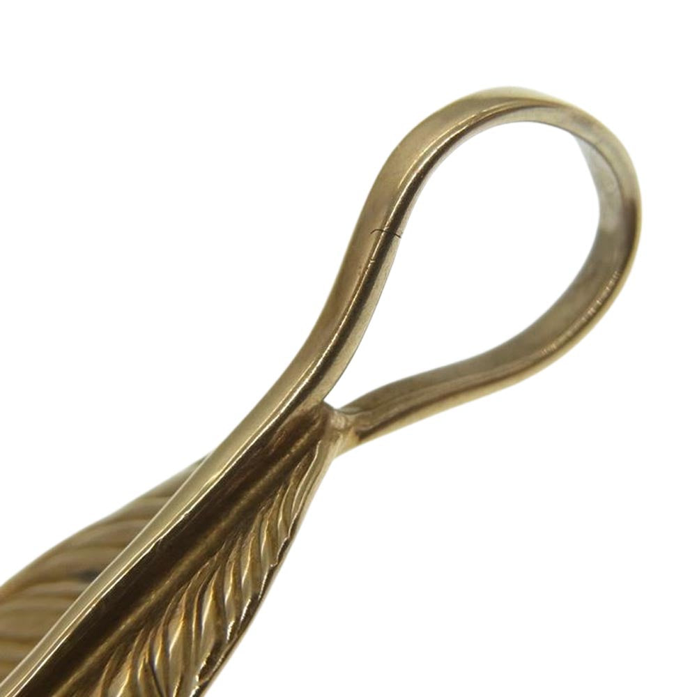 ARIZONA FREEDOM アリゾナフリーダム K18 全金 フェザー 左向き ペンダントトップ 50mm ゴールド系【中古】