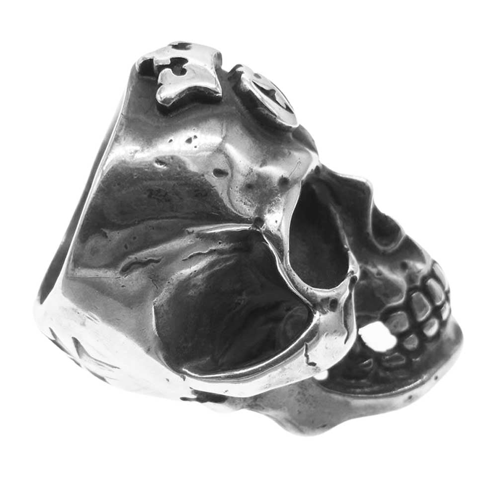 GABOR ガボール 購入時ギャランティ付属 ガボラトリー Large Skull Ring with Jaw Gクラウン フルヘッド スカル リング シルバー系 17.5号程度【中古】