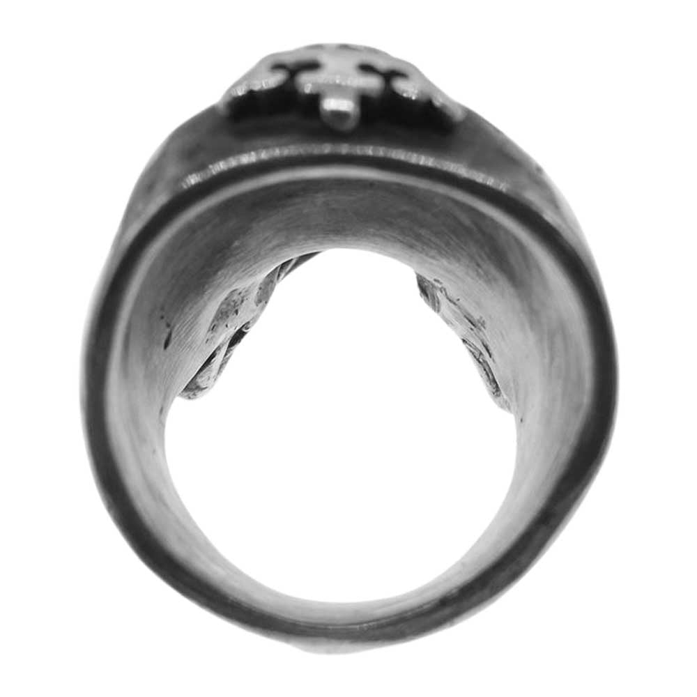GABOR ガボール 購入時ギャランティ付属 ガボラトリー Large Skull Ring with Jaw Gクラウン フルヘッド スカル リング シルバー系 17.5号程度【中古】