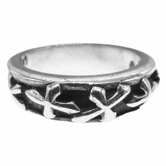BILL WALL LEATHER ビルウォールレザー LUCKY CROSS RING ラッキー クロス リング シルバー系 19号【中古】
