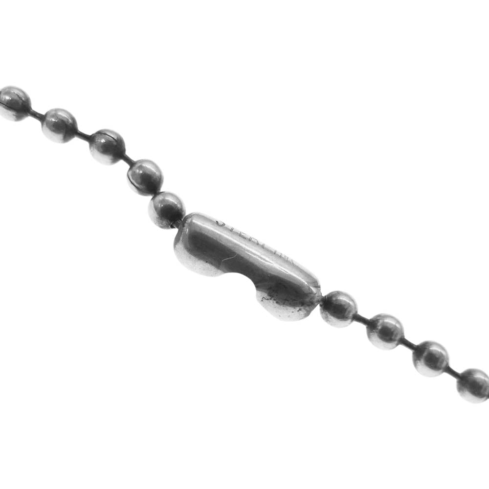 CHROME HEARTS クロムハーツ（原本無） レイズド フローラルクロス ドッグタグ ネックレス シルバー系【中古】