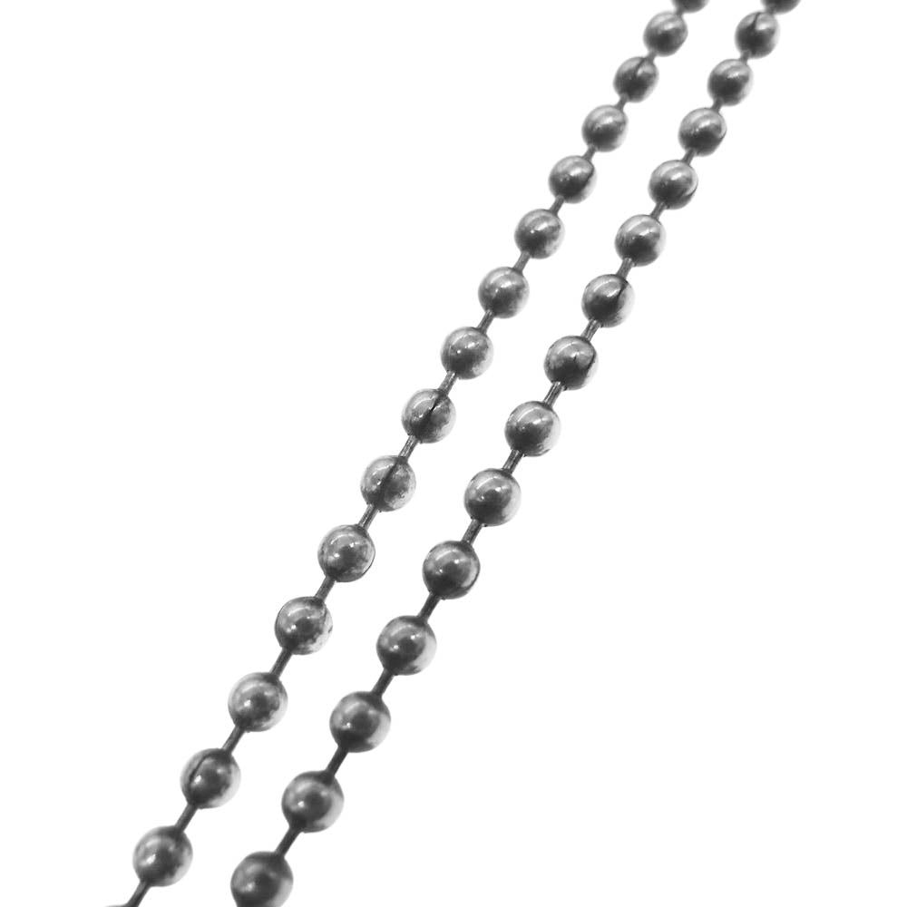 CHROME HEARTS クロムハーツ（原本無） レイズド フローラルクロス ドッグタグ ネックレス シルバー系【中古】
