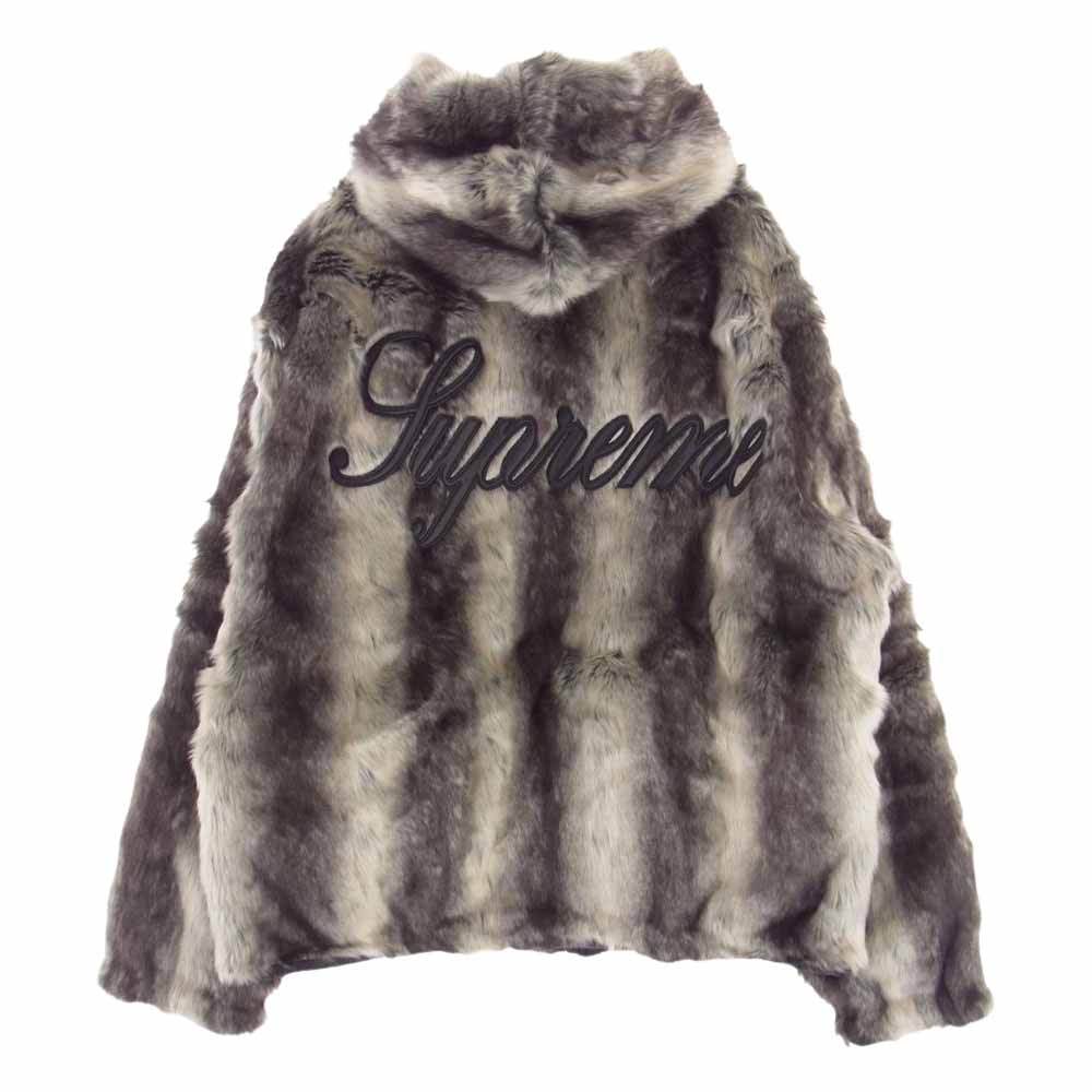 Supreme シュプリーム 20AW Faux Fur Reversible Hooded Jacket フェイクファー リバーシブル フーデッド ジャケット マルチカラー系 L【美品】【中古】