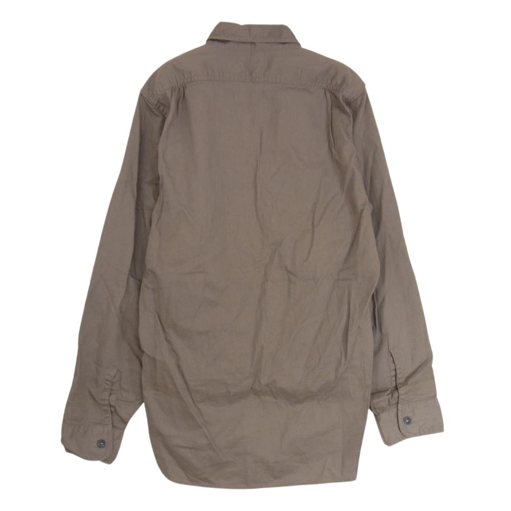 AT LAST アットラスト 長袖 コットン ワーク シャツ  グレー系 14【中古】