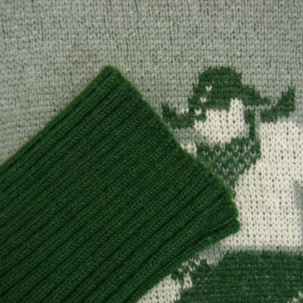 BUTCHER PRODUCTS ブッチャープロダクツ At Last ＆ Co アットラスト PATTERN KNIT カウボーイ柄 ニット  グリーン系 36【中古】