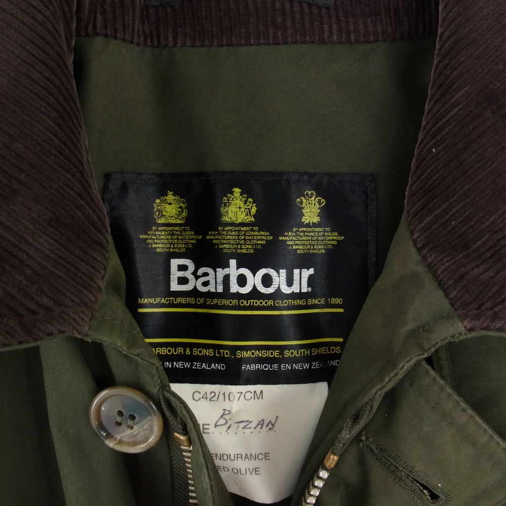 Barbour バブアー 80s~90s 3ワラント ニュージーランド製 Arctic Endurance VENTILE アークティック エンデュランス ベンタイル コート ジャケット モスグリーン系【中古】