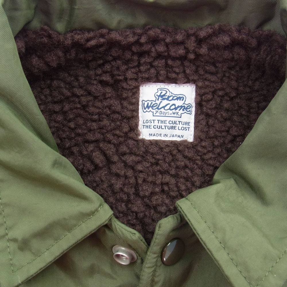 Psicom サイコム COACH JKT ボア コーチ ジャケット ネイビー モスグリーン系 M【極上美品】【中古】