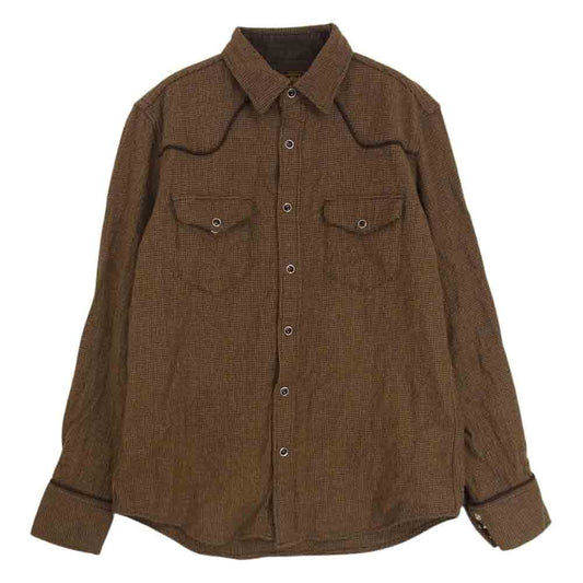 RUDE GALLERY ルードギャラリー Blackrebel ウエスタン 長袖 シャツ ブラウン系 M【中古】