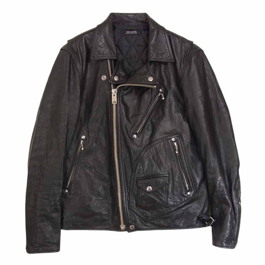 RUDE GALLERY ルードギャラリー カウハイド レザー ダブルライダース ジャケット ブラック系 3【中古】