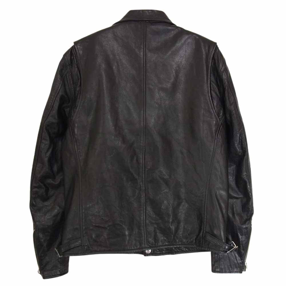 RUDE GALLERY ルードギャラリー カウハイド レザー ダブルライダース ジャケット ブラック系 3【中古】