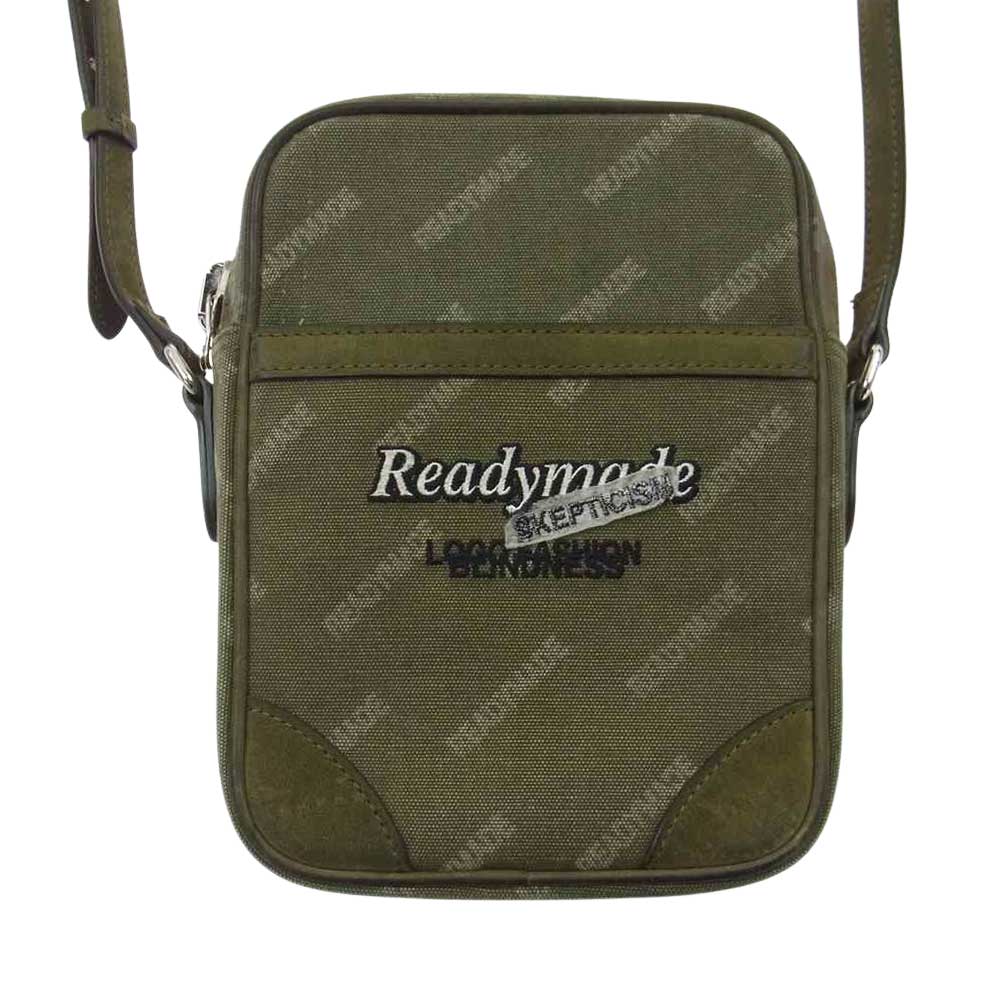 READY MADE レディメイド NANO SHOULDER BAG KHAKI キャンバス ショルダー バッグ モスグリーン系【中古】