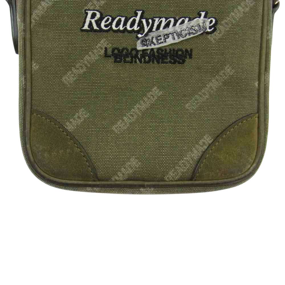 READY MADE レディメイド NANO SHOULDER BAG KHAKI キャンバス ショルダー バッグ モスグリーン系【中古】