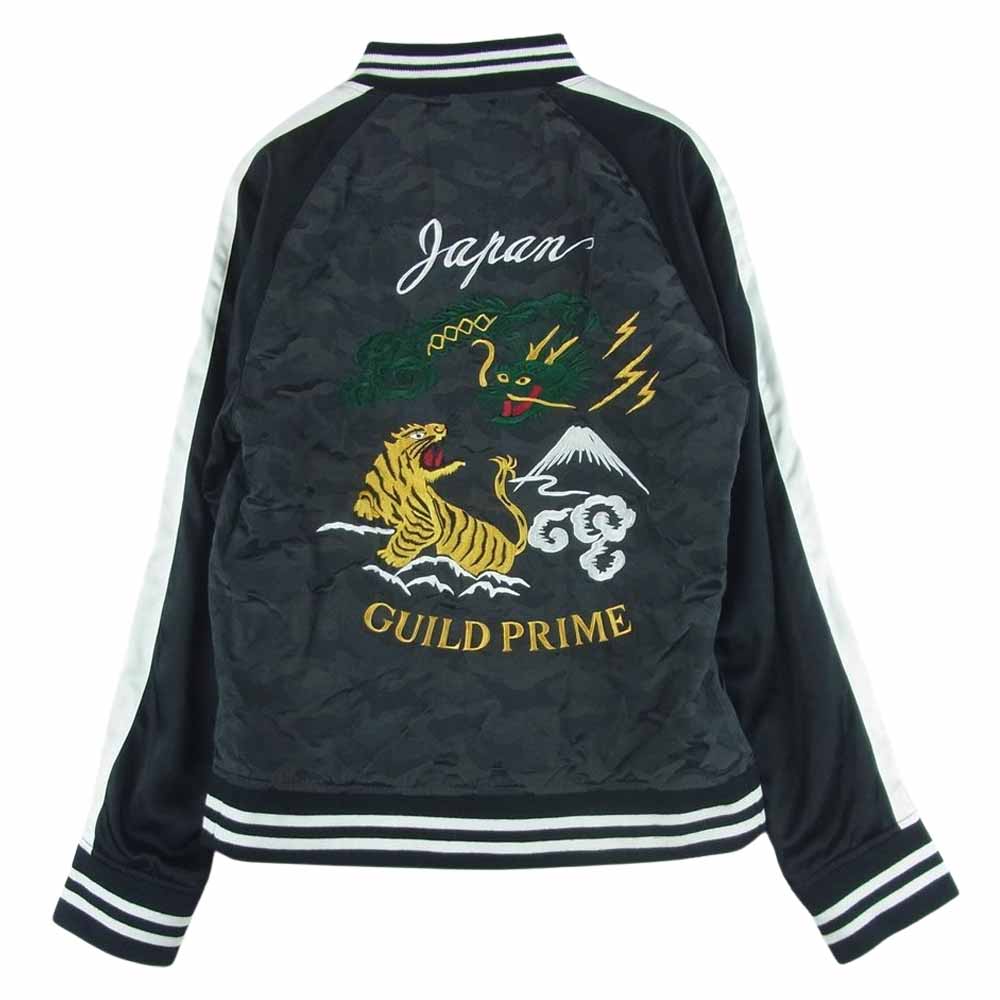 ギルドプライム 71F10-313-07 スカジャン 刺繍 ジャケット 日本製 ダークグレー系 ブラック系 S【中古】