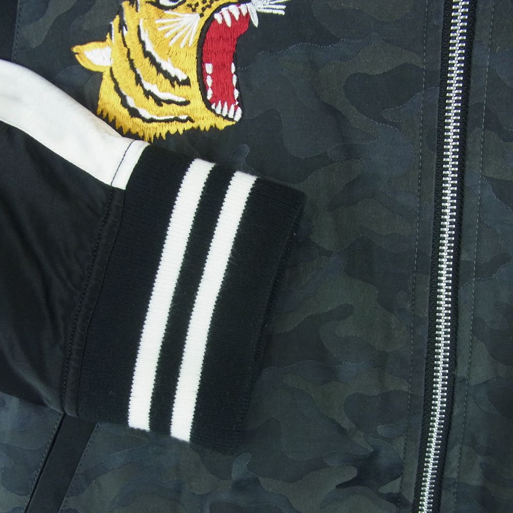 ギルドプライム 71F10-313-07 スカジャン 刺繍 ジャケット 日本製 ダークグレー系 ブラック系 S【中古】