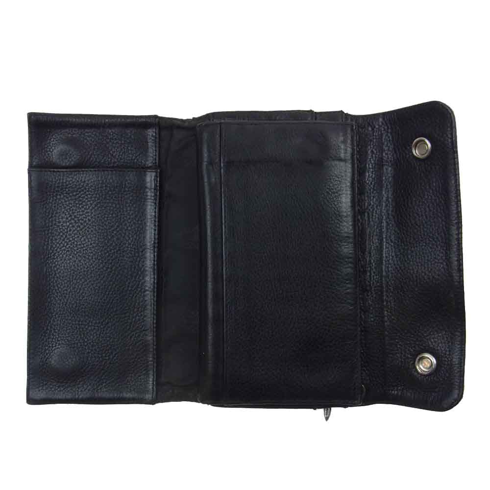 CHROME HEARTS クロムハーツ（原本無） WAVE ウェーブ クロスボール ウォレット ブラック系 シルバー系【中古】
