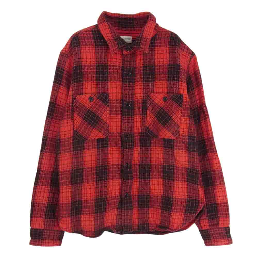 TENDERLOIN テンダーロイン T-HEAVY FLANNEL CHECK SHT ヘビー フランネル チェック シャツ レッド系 XS【中古】