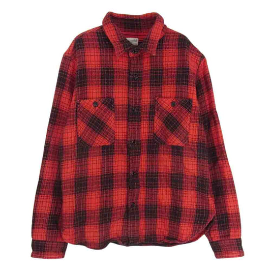 TENDERLOIN テンダーロイン T-HEAVY FLANNEL CHECK SHT ヘビー フランネル チェック シャツ レッド系 XS【中古】