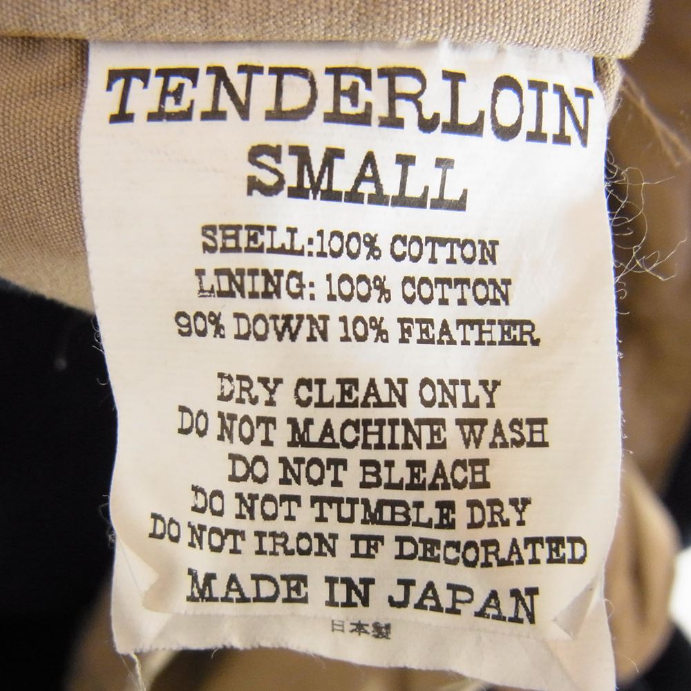 TENDERLOIN テンダーロイン 15AW T-HUNTING DOWN JKT ハンティング ダウン ジャケット ネイビー系 S【中古】