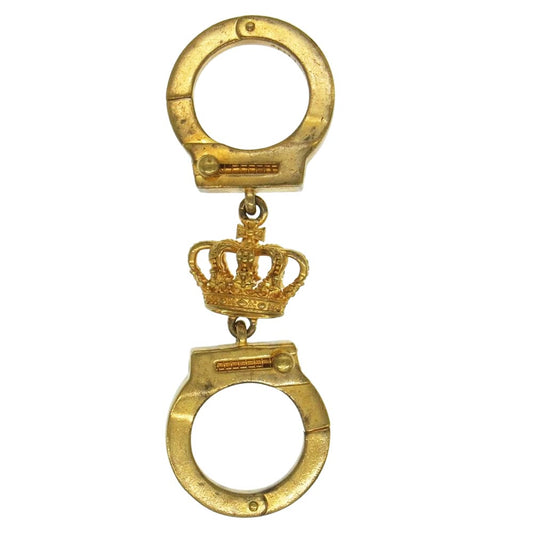 Justin Davis ジャスティンデイビス AAA883-ASH LOVE EMBRACE 手錠 クラウン キーホルダー ゴールド系【中古】