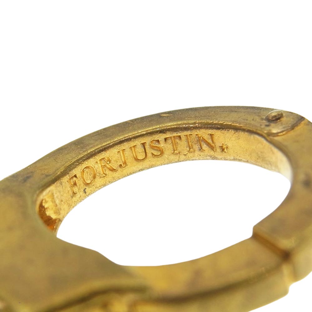 Justin Davis ジャスティンデイビス AAA883-ASH LOVE EMBRACE 手錠 クラウン キーホルダー ゴールド系【中古】