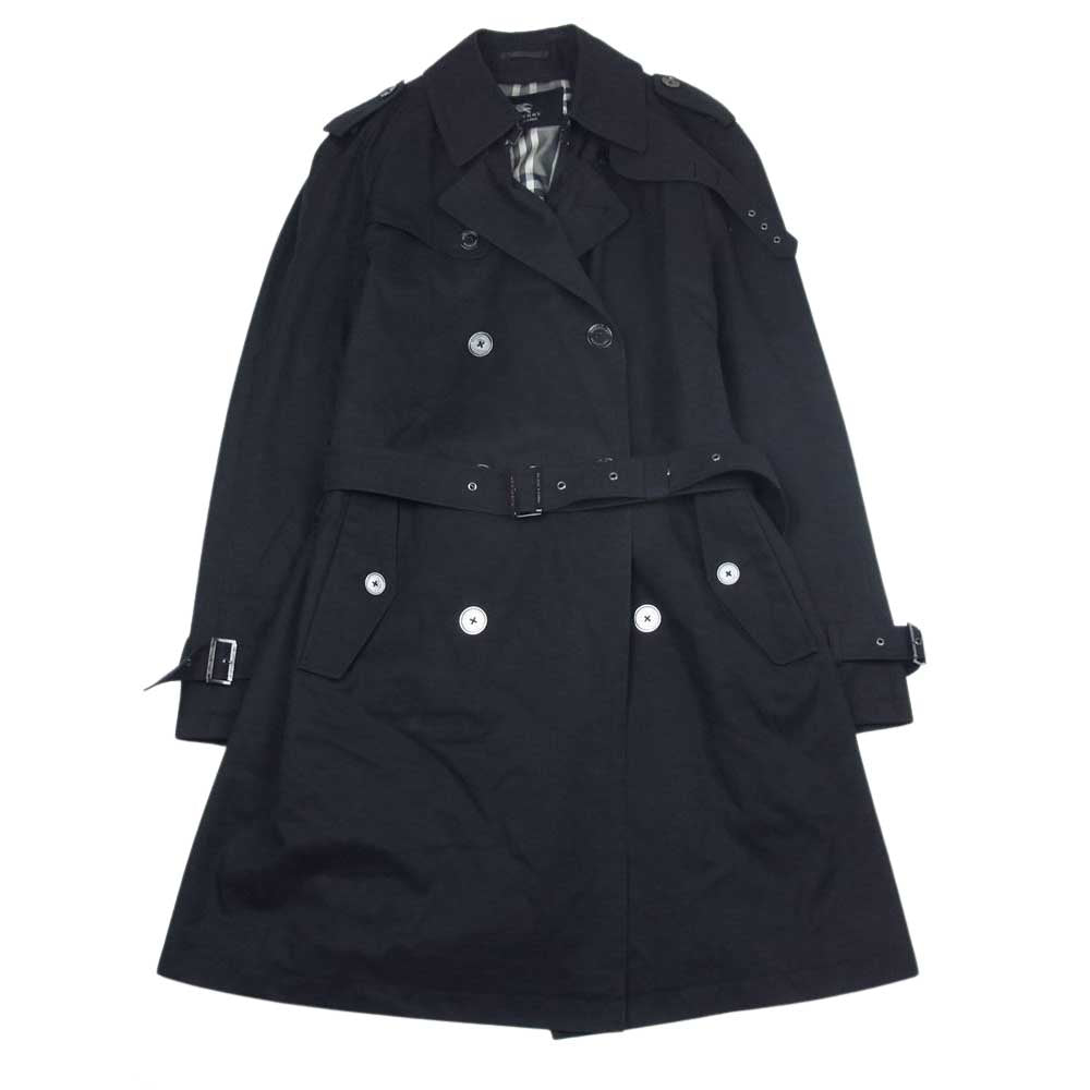 BURBERRY BLACK LABEL バーバリーブラックレーベル BMA23-709-09 ブラックレーベル トレンチコート ノバチェック ブラック系 L【中古】