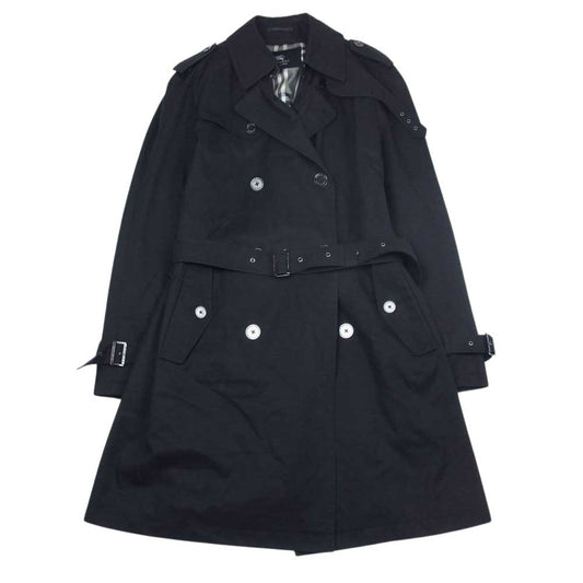 BURBERRY BLACK LABEL バーバリーブラックレーベル BMA23-709-09 ブラックレーベル トレンチコート ノバチェック ブラック系 L【中古】