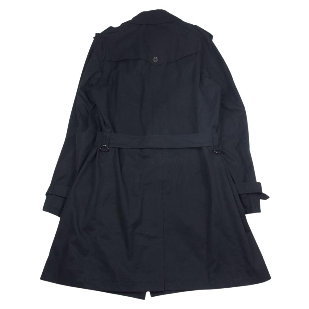 BURBERRY BLACK LABEL バーバリーブラックレーベル BMA23-709-09 ブラックレーベル トレンチコート ノバチェック ブラック系 L【中古】