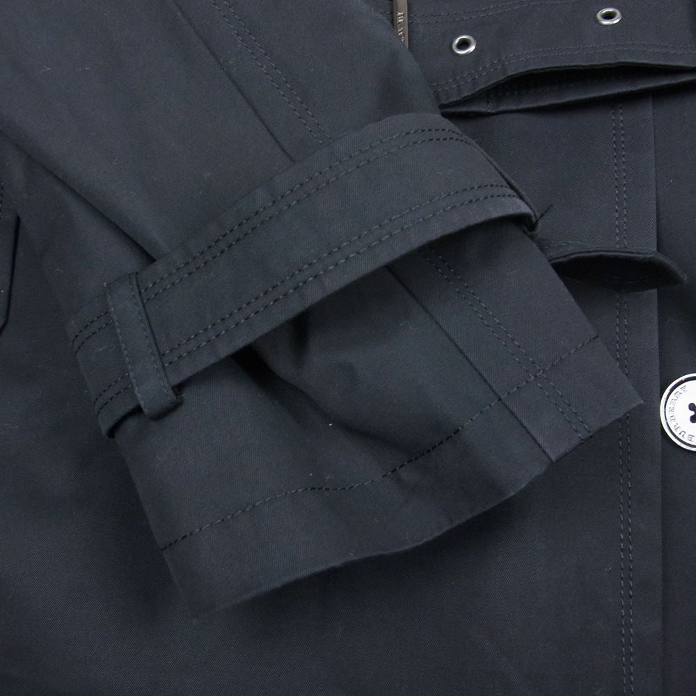BURBERRY BLACK LABEL バーバリーブラックレーベル BMA23-709-09 ブラックレーベル トレンチコート ノバチェック ブラック系 L【中古】