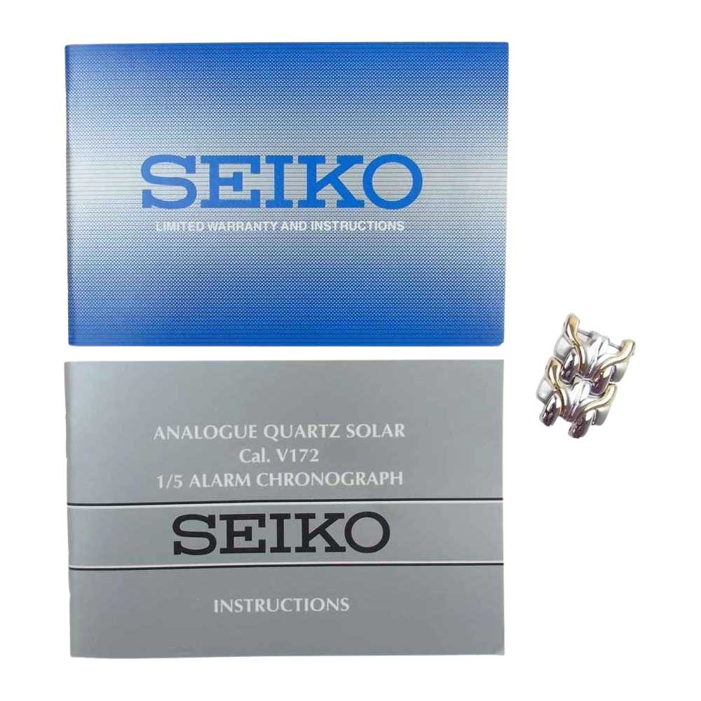 SEIKO セイコー SSC138 Excelsior Solar クロノグラフ ソーラー クォーツ 時計  シルバー系 ゴールド系【中古】