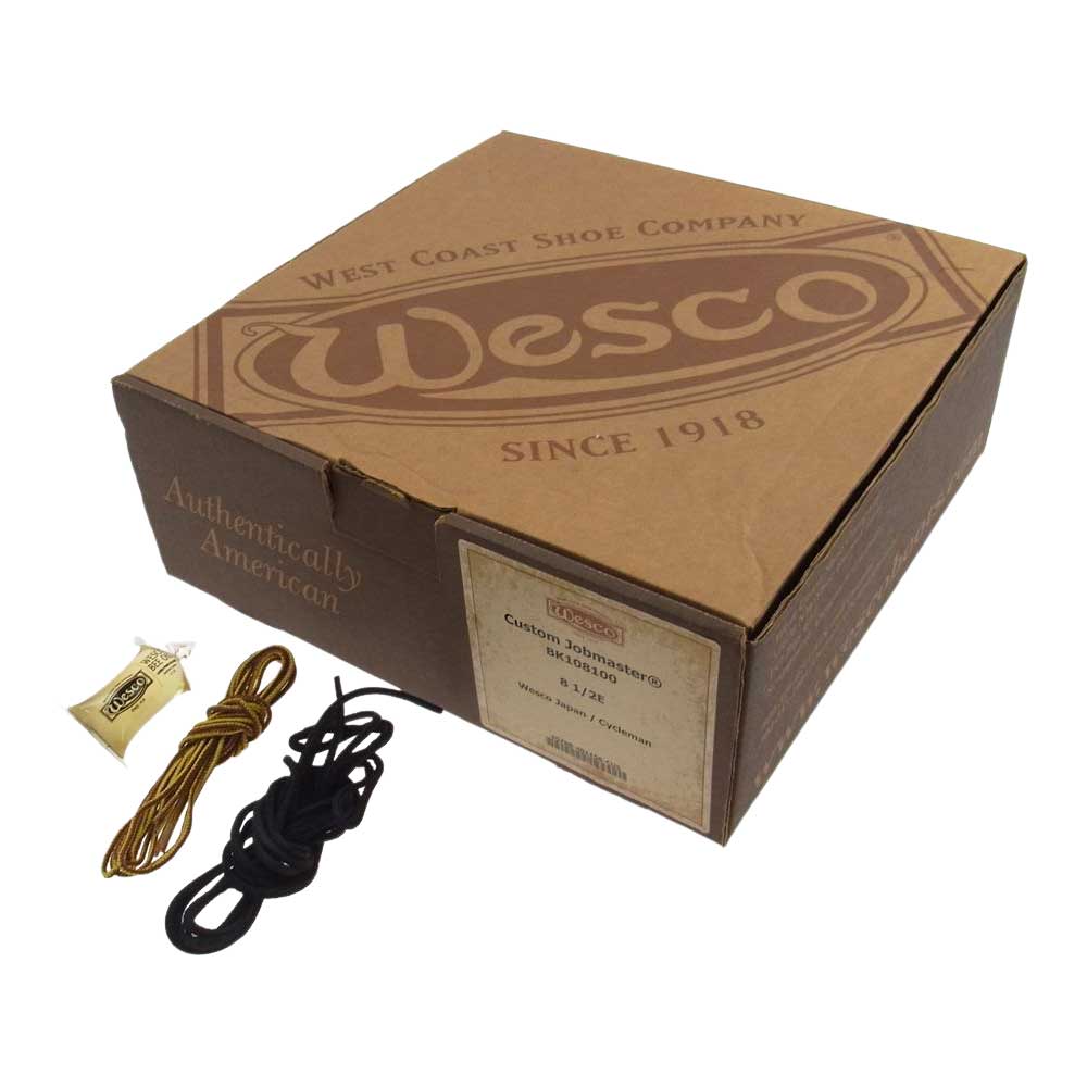 WESCO ウエスコ BK108100 Custom Jobmaster カスタム ジョブマスター レザー レースアップ ワークブーツ ブラック系【中古】