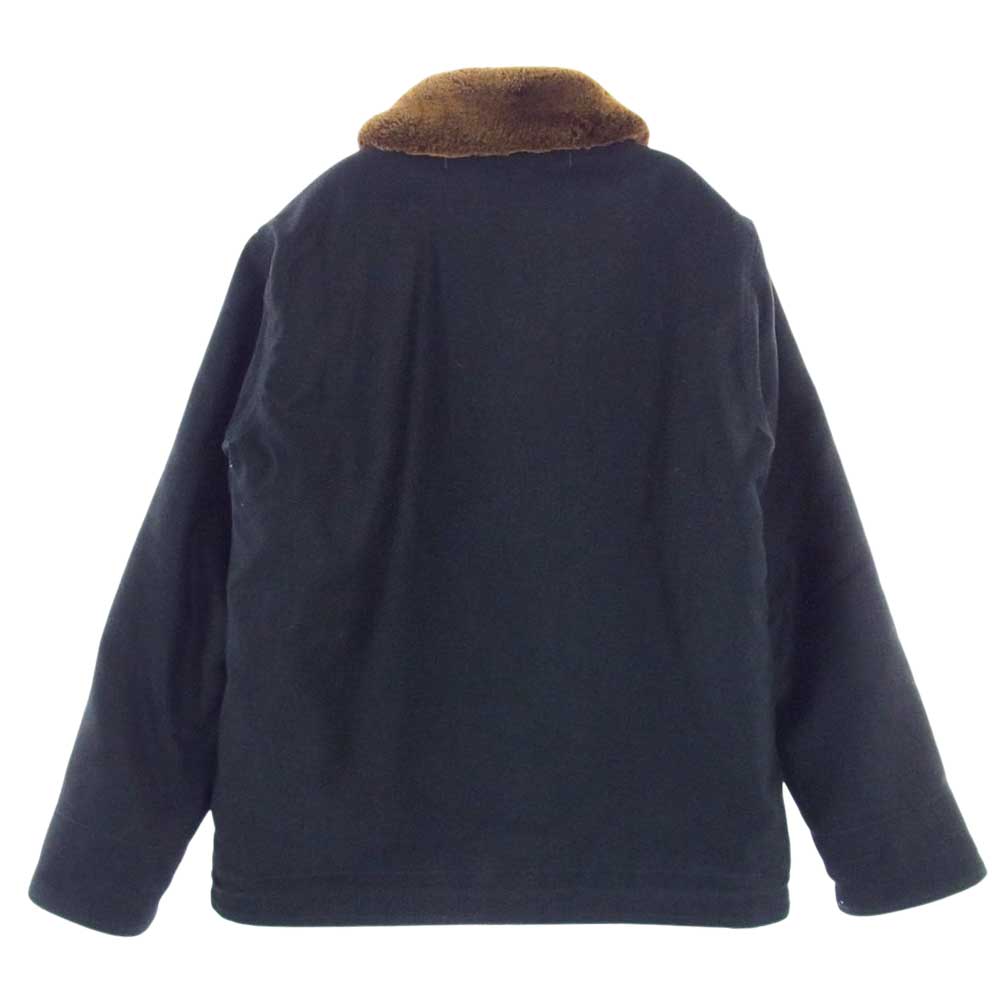The REAL McCOY'S ザリアルマッコイズ 20AW NXss 11235 N-1 DECK JACKET 襟ムートン ミリタリー デッキジャケット ブラック系 36【中古】
