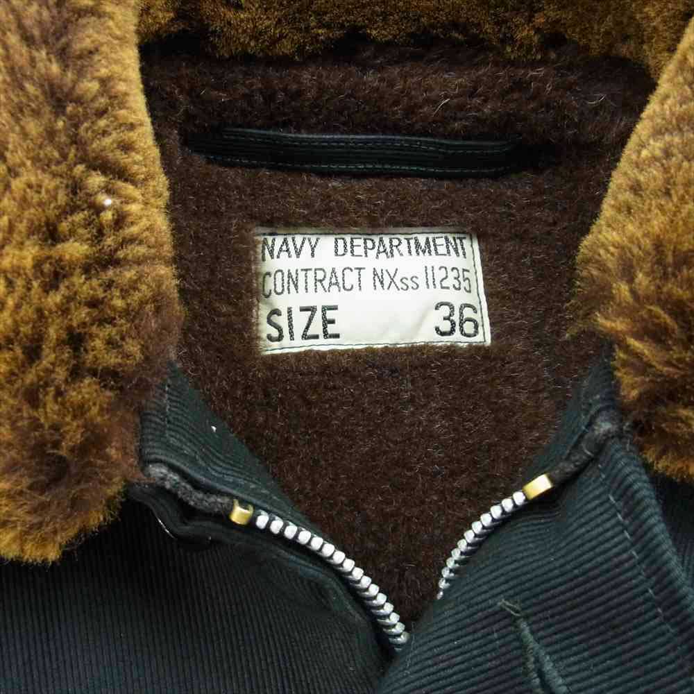 The REAL McCOY'S ザリアルマッコイズ 20AW NXss 11235 N-1 DECK JACKET 襟ムートン ミリタリー デッキジャケット ブラック系 36【中古】