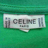 CELINE セリーヌ オールド 馬車 ロゴ刺繍 ポケット付き 半袖 ポロシャツ グリーン系 L【中古】